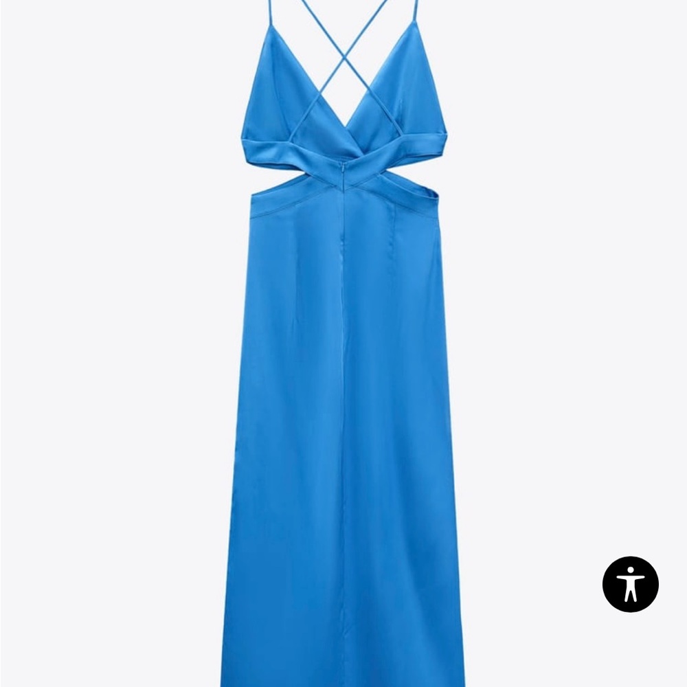 SATIN DRESS WITH CUT-OUT DETAIL - Picture 10 of 10